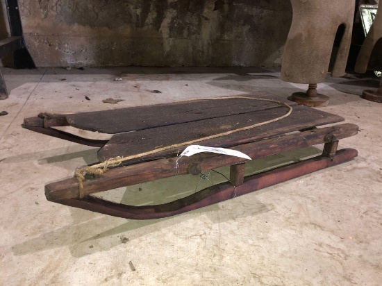 Antique wood sled