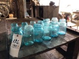 (17) Blue jars