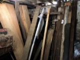 Large lot of assorted lumber, planks