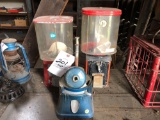 (3) antique candy dispensers