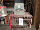 Lawson wire dairy crate, International time clock