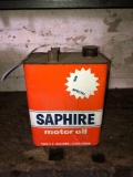 Saphire motor oil can