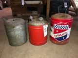 (3) early oil jugs