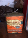 2 gallon Cross Country motor oil can