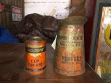 2 qt Cross County oil jug, Cross Country grease can