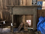 Early wood fireplace mantle