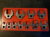 Snap-On crow foot open end wrenches, (11) peice set 3/8 to 1inch