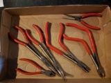 Snap-On pliers, needle nose, and side cutter lot