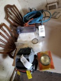 Battery charger, jumper cables, circular saw