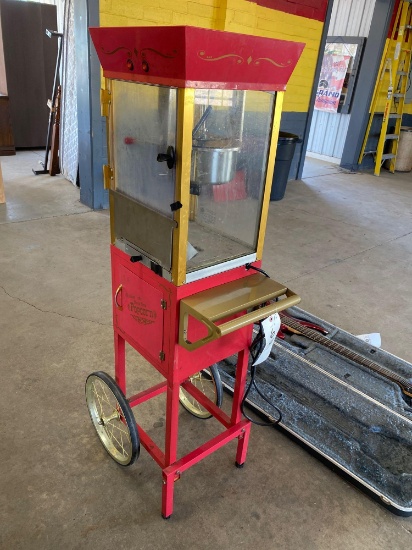 Nostalgic old fashioned popcorn machine