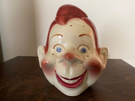 Old unmarked Howdy Doody cookie jar, 9" tall.