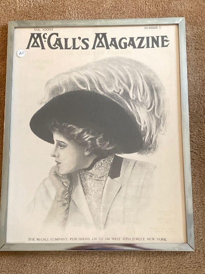 1975 Repro of McCall's Magazine cover. 23 x 29 frame size.