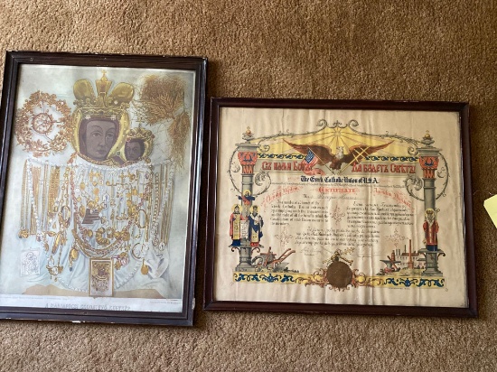 Early 1900's Budapest & Greek Catholic certificates.