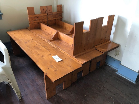 (5) 6 ft. wood benches