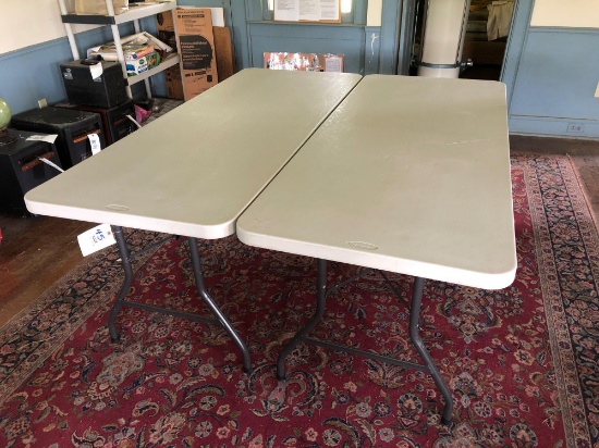 (2) 6 ft. folding tables