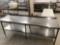 96in x 30in Stainless Steel Table With Small Back Splash