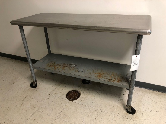 60 in x 24in Stainless Steel Table on Casters