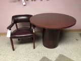Round Table with Nail Trim Chair