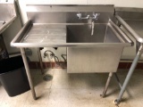 Stainless Steel Single Sink 44in W