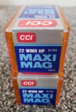 (2) Boxes 22 Win Mag Ammo