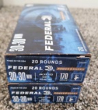 (2) Boxes Federal 30-30 Win Ammo