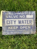 City Water Sign