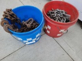 Buckets of Chains with Hooks and Clevis