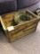Standard Brewing Company wooden crate, metal dishes