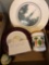 Dartmouth College plate and Sasaki tartan plates