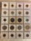 Sheet of coins, USA, 2 large cents 1849, 1843