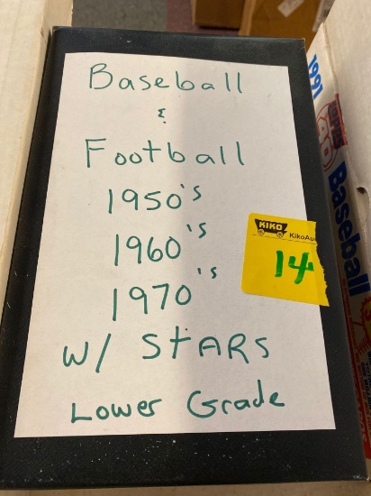 Baseball and football 1950s, '60s, and '70s with stars lower grade