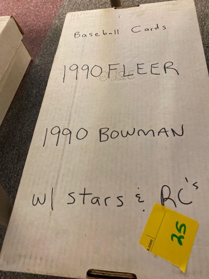 Baseball cards 1990 Fleer 1990 Bowman with stars and rcs