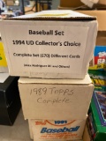 Baseball set 1994 UD collector's choice, 1989 Topps complete, 1991 baseball cards