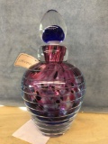 Murano glassware perfume bottle, 7 inches