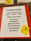 Football cards vintage 1950s, 1960s and 1970s and more