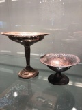 Weighted sterling compote & unmarked metal compote