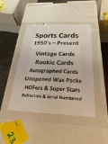 Sports cards 1950s-present vintage, rookie, autographed, unopened wax packs, and more