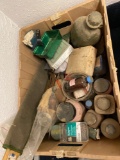 Box of miscellaneous bottles