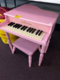Pink Child's piano and bench