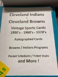 Cleveland Indians and Cleveland browns vintage sports cards Browns/Indians programs and more