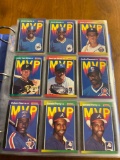 Album of 1980s MVP cards, baseball cards