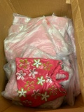 61 new pink & green flower purses