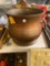 Brass pot, copper colored
