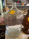 Large glass water jug