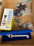 Numbering machine, pewter mail opener, locks, and more