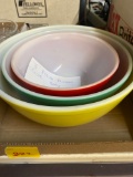 3 Pyrex primary color bowls