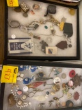 2 cases full of costume jewelry and small collectibles