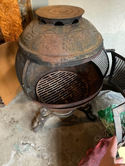 Iron patio stove