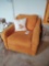 2 Orange Upholstered Chair