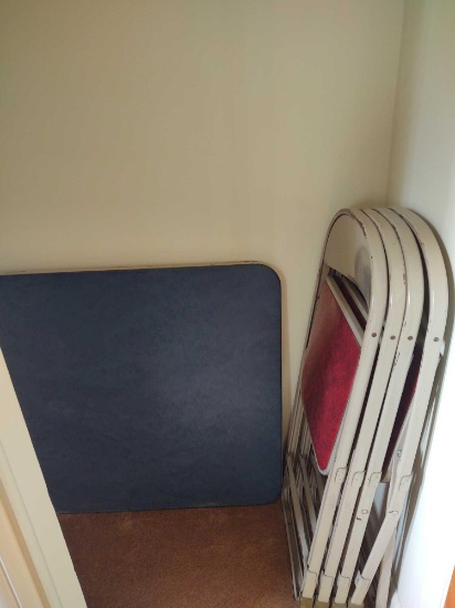 Folding Card Table and 4 Chairs